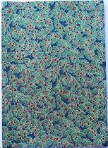 A4 sheet of self adhesive fabric for cardmaking & craft - Christmas Holly