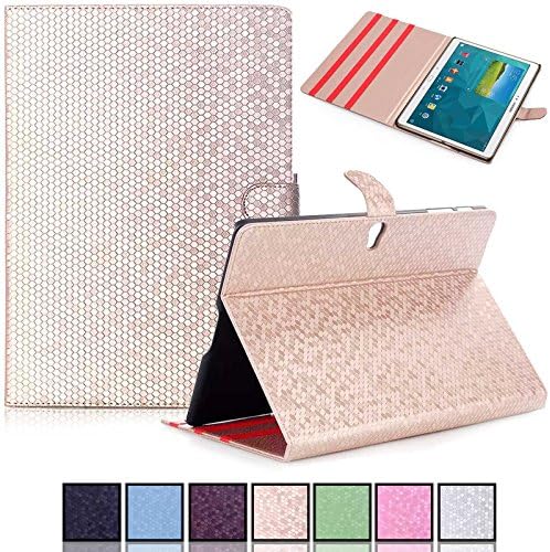 Tab S 10.5 Case-UUcovers(TM) Bright Colorful Diamond Pattern Folio Hard Shell Smart Stand Magnetic with (Auto Sleep/Wake Feature) for Samsung Galaxy Tab S 10.5 SM-T800 (Gold)