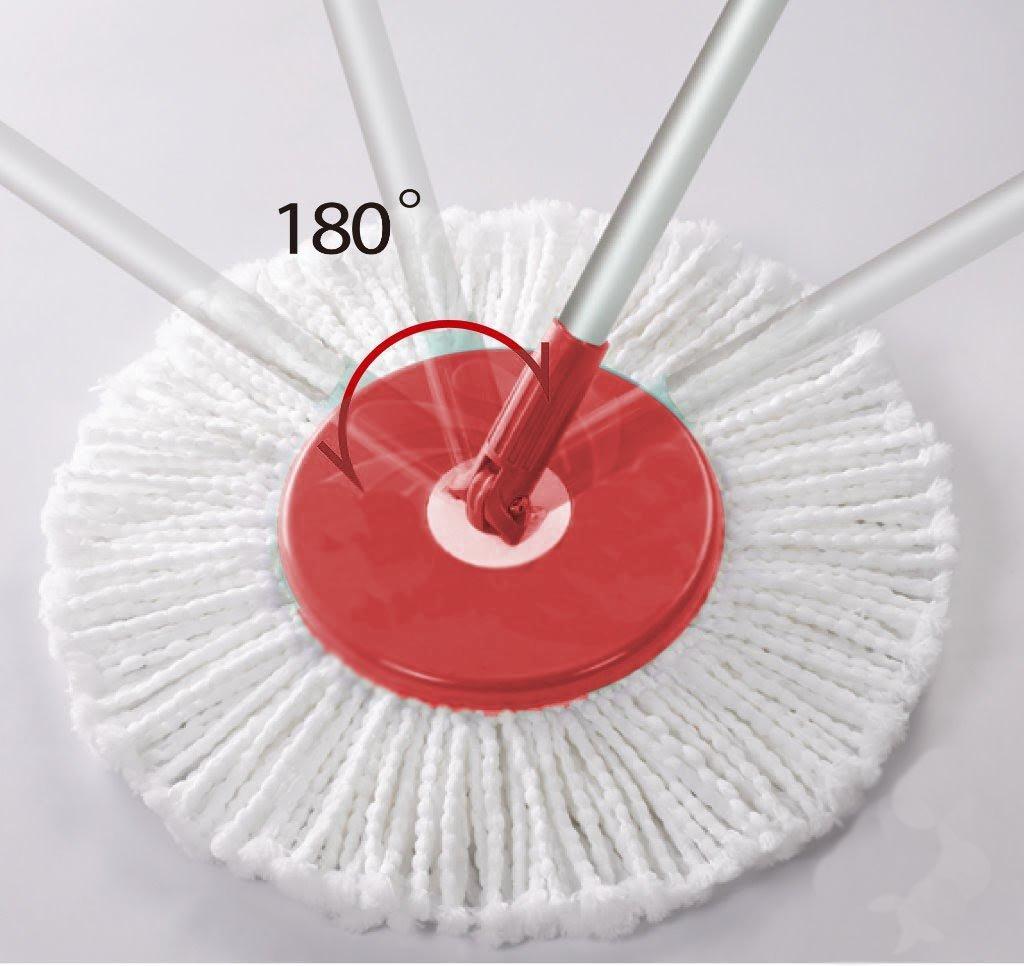 MopAway Dry/Wet Microfiber Super Absorbent Floor Mop with Bucket, Burgundy