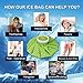 HomeTop 3 Pack Healthcare Reusable Ice Bag Pack for Cold Therapy (Green/White Checkered)