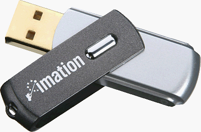 IMATION USB 2,0 Swivel Flash Drive 8GB mit manueller Schreibschutzsperre
