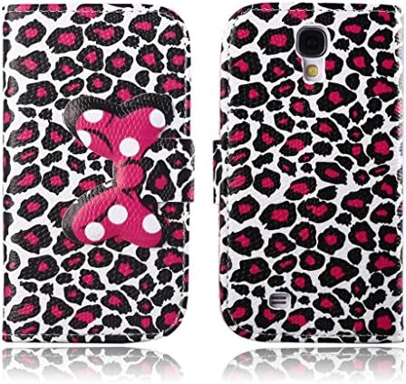 tramsla Premium PU Leather Wallet Cute Bow-knot Flip Case Cover Folio Stand for Samsung Galaxy S4 i9500 - Case 7
