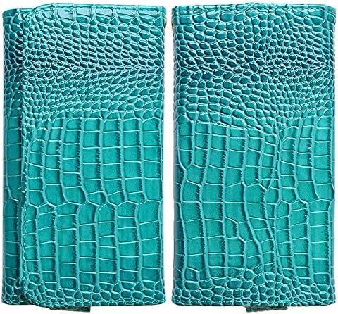 Casea Packing Light Blue Crocodile Purse Leather Wallet Case Cover For Samsung Galaxy S5 GS5