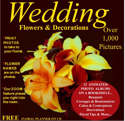 Wedding Books-Flowers and Decorations Ideas on CD (12 Flower books with 1000 Wedding Bouquets, Cakes, Centerpieces, Arrangements, Floral Wedding Planner & More)