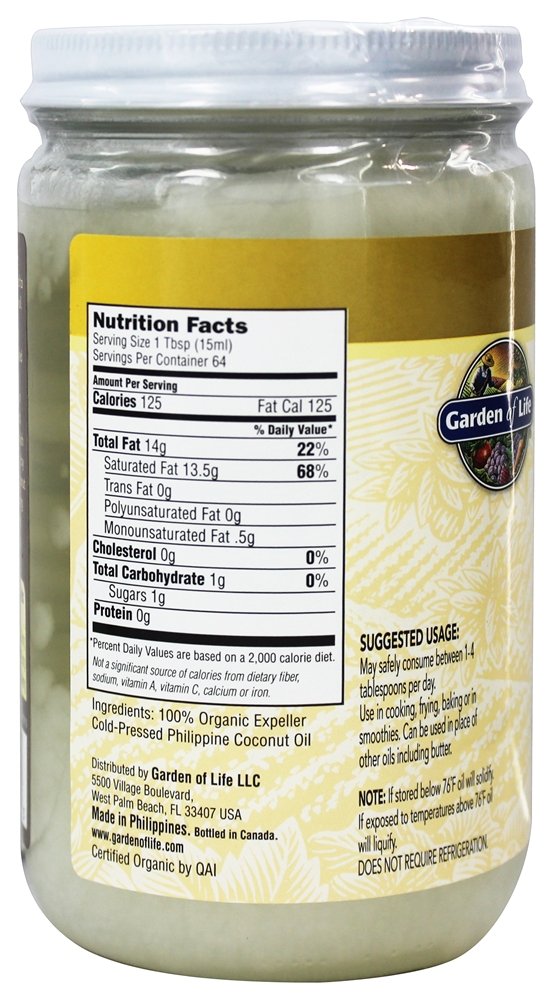Amazon.com: Garden of Life Organic Extra Virgin Coconut Oil, 16oz ... Amazon.com: Garden of Life Organic Extra Virgin Coconut Oil, 16oz ...