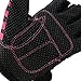 Contraband Pink Label 5277 Women's Design Series Zebra Print Lifting and Rowing Gloves (Pair) - Lightweight Vegan Medium Padded Microfiber Amara Leather w/Griplock Silicone (Black/Pink, Medium)
