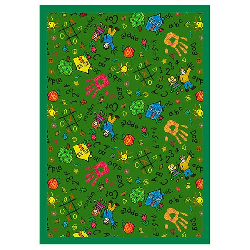 Scribbles Rug - Green 7'8x10'9 Rectangle
