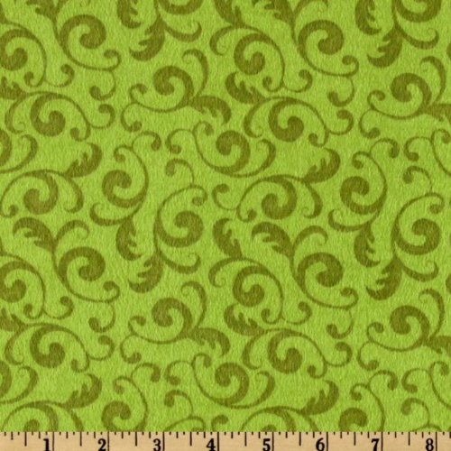 44'' Wide Moda 12 Days Of Christmas Flannel Scrolls Fir Tree Fabric By The Yard