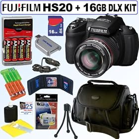 Fujifilm FinePix HS20 EXR 16MP Digital Camera + 16GB Deluxe Accessory Kit