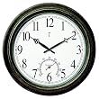AcuRite 50308 18-Inch Aged Metal Indoor/Outdoor Atomic Clock and Thermometer