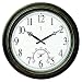 Chaney Instrument 18-Inch Aged Metal Clock and Thermometer