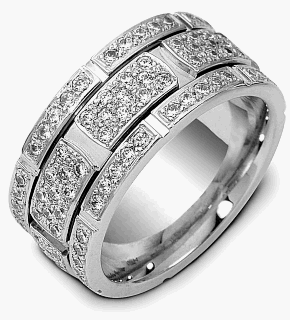 147 Diamond Platinum Comfort Fit Wedding Band Ring