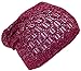 D&Y Women's Loose Shimmery Lightweight Ladder Stitch Knit Skull Cap (One Size)