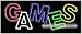 Games Neon Sign (13H x 32L x 3D)