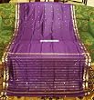 2 Rod Pocket Purple Silk Sari Drapes, Panels, Curtains - India