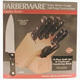 FARBERWARE 8 Piece KNIFE SET & BLOCK Cuisine Series