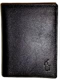 Ralph Lauren Mens Bi-Fold Wallet with Window in Black
