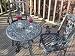 Green Verdigris Cast Aluminium Garden Furniture Bistro Set Round 60cm table 3pc