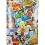 Colorful Titles Boys Girls Vintage Books Collage on Decoupage or Gift Wrap Paper 20 by 28 inches