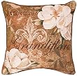 Fleur de Lis Magnolia Grandiflora Indoor Pillows (Set of two 17 Inch)