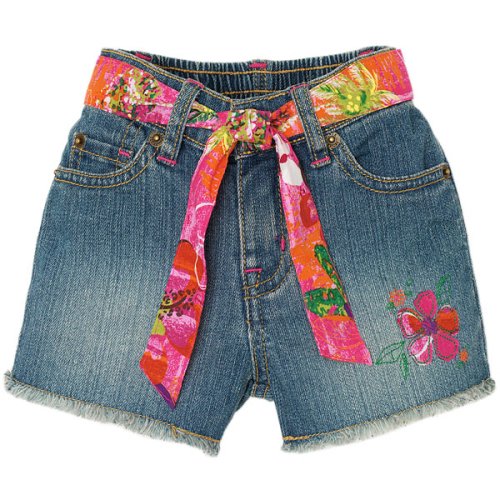 embroidered flower shorts(auth wash 18mos)