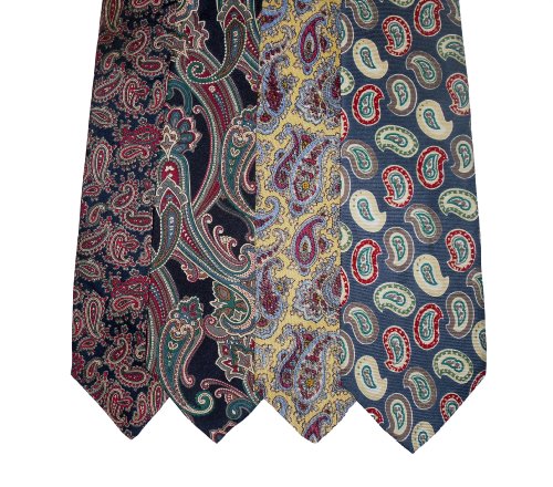 Neck Tie Lot of 4 Mens Paisley Neckties