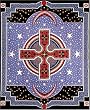 Celtic Cross Indian Bedspread, Twin Size