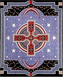 Celtic Cross Indian Bedspread, Queen Size