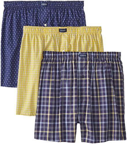 IZOD Men's 3-Pack Assorted Woven Boxer Gift Set