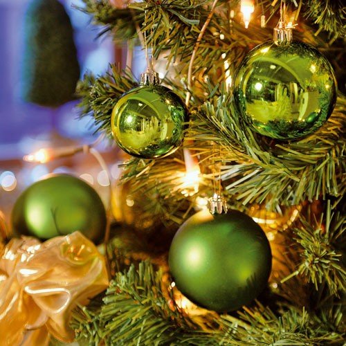 12x Weihnachtskugeln grün Ø = 6cm