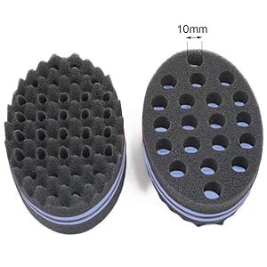 Beron Big Holes Afro Braid Style Coil Wave Hair Curl Sponge Brush