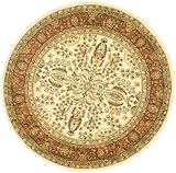8 x 8 Round Safavieh LNH214R-8R Ivory/Rust Color Machine Made Chinese "Lyndhurst Collection" Rug