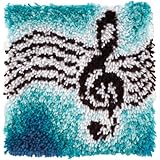 Spinrite Wonderart Latch Hook Kit, 12 by 12-Inch, Treble Clef