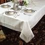 Treasure Lace Tablecloth Ivory 70" by 105" Oblong / Rectangle