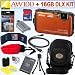 Nikon Coolpix AW100 16 MP CMOS Waterproof Digital Camera (Orange) + EN-EL12 Battery + 16GB Deluxe Accessory Kit