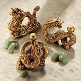 Chinese Good Luck Dragon Desktop Statue Sculpture Figurine – Set of 3