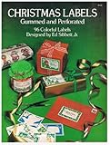 Christmas labels, gummed and perforated : 96 colorful labels