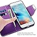 iPhone 6 Case, iPhone 6S Case,Vakoo Wallet Leather Folio Slim Fit Soft TPU Back Case for Apple iPhone 6/6S with Magnetic Closure and Wrist Strap - Purple / White