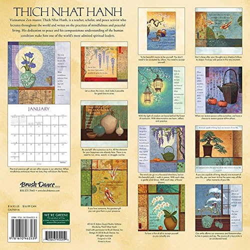 2016 THICH THAT HANH Wall Calendar