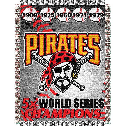 Pittsburgh Pirates MLB World Series Commemorative Woven Tapestry Throw (48x60