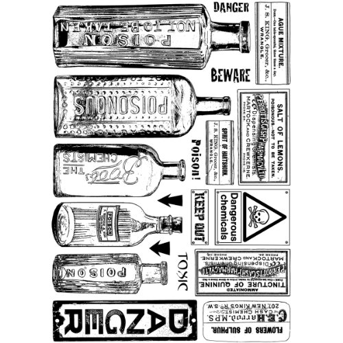 Crafty Individuals CI-360 Unmounted Rubber Stamp, Poison and Danger