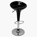 Scoop Swivel Gas Lift Stools - Set of 2 (Black)