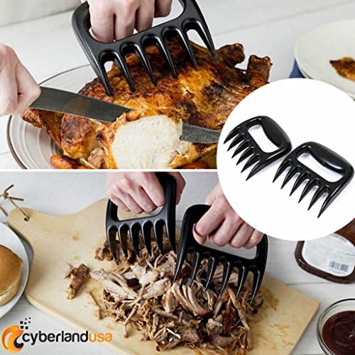 [LIFETIME GUARANTEE] 2x BBQ Bear Meat Claws Shredding Lift Tongs Pull Handler handling Fork Toss Pork New