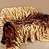 Luxury Soft Plush Tiger Print MINK Throw, EXTRA Large (200cm x 240cm- Suitable for King Size Bed or 2/3 Seater Sofa) by Viceroybedding