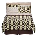 Contemporary Home Neutral Citron Ogee Bed in a Bag - Queen