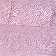 Dreamy Linens Pink Zebra Print Pillow Sham