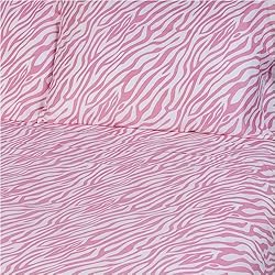 Dreamy Linens Pink Zebra Print Duvet Covers, Full/Queen