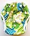 Reusable Swim Diaper - One Size Adjustable, Absorbent, Travel for Babies & Toddlers 0-36 Months up to 30 lbs by Eco-Friendly Terra Baby (Green Hawaiian Turtles)