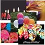 POSTCARDS: Birthday Assortment II, box of 60 postcards, 12 each of 5 different designs