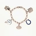 Indianapolis Colts Silver Tone NFL Charm Bracelet